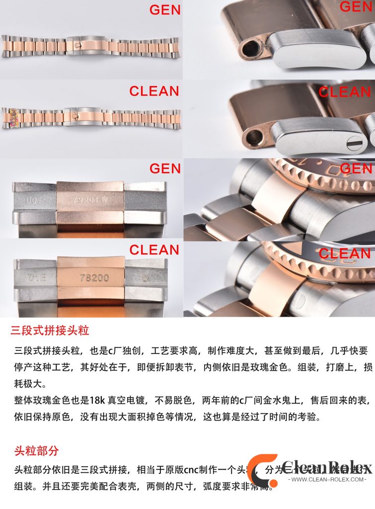 C厂Clean劳力士格林尼治型II系列m126711chnr-0002 间玫金