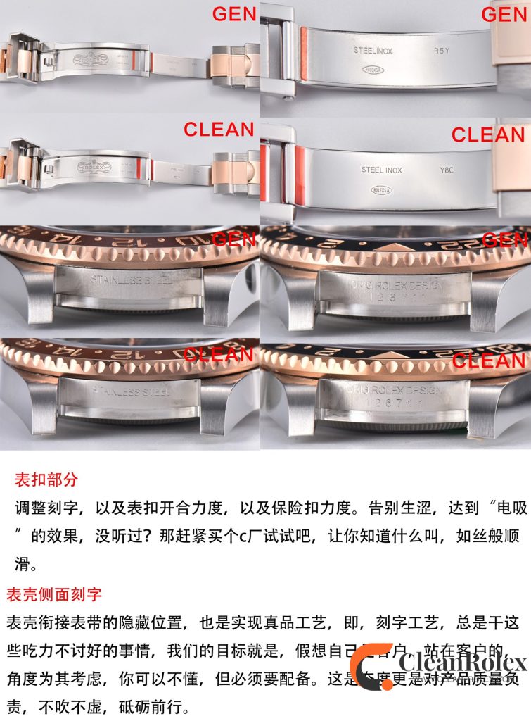 C厂Clean劳力士格林尼治型II系列m126711chnr-0002 间玫金