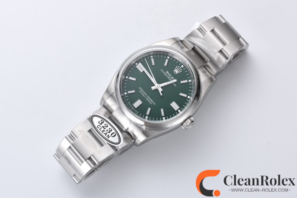 C厂Clean劳力士36mm蚝式恒动m126000-0005绿面「3230机芯」