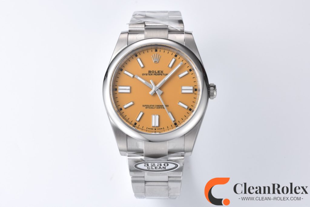 C厂Clean劳力士41mm蚝式恒动m124300-0004黄面「3230机芯」
