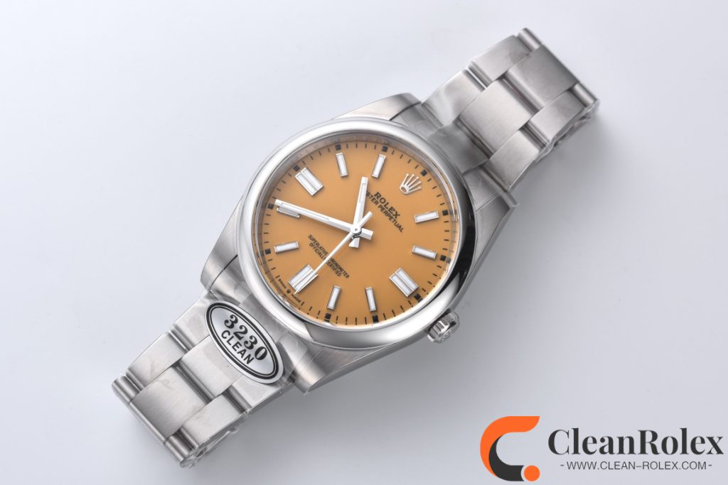 C厂Clean劳力士41mm蚝式恒动m124300-0004黄面「3230机芯」