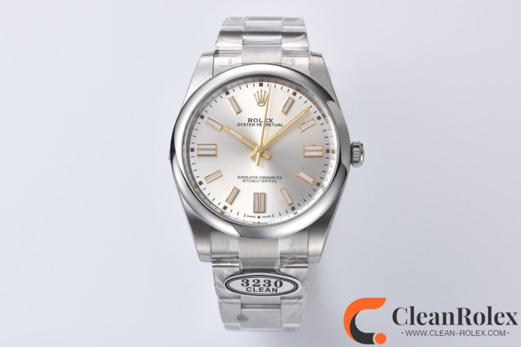 C厂Clean劳力士41mm蚝式恒动m124300-0001银面「3230机芯」