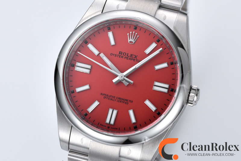 C厂Clean劳力士41mm蚝式恒动m124300-0007红面「3230机芯」