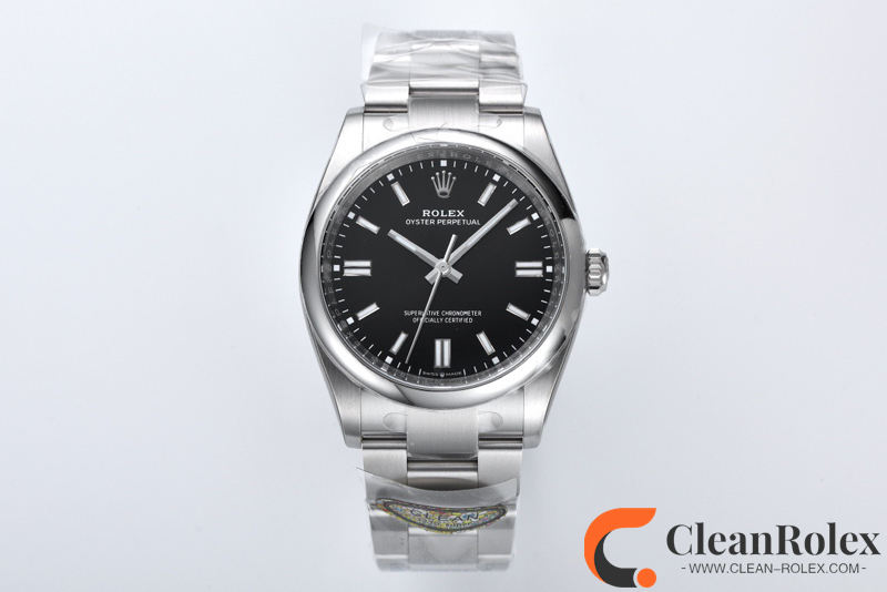C厂Clean劳力士36mm蚝式恒动m126000-0002黑面「3230机芯」