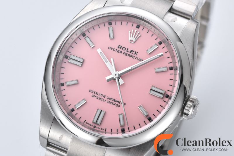 C厂Clean劳力士36mm蚝式恒动m126000-0008粉面「3230机芯」